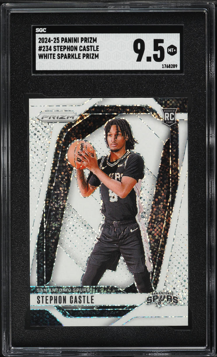 2024 Panini Prizm White Sparkle Stephon Castle ROOKIE #234 SGC 9.5 MINT+