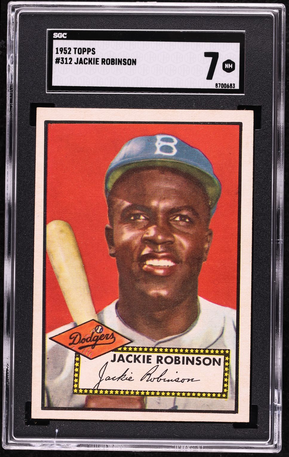1952 Topps Jackie Robinson #312 SGC 7 NRMT