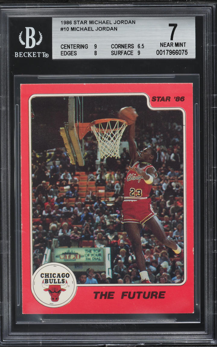 1986 Star The Future Michael Jordan ROOKIE #10 BGS 7 NRMT