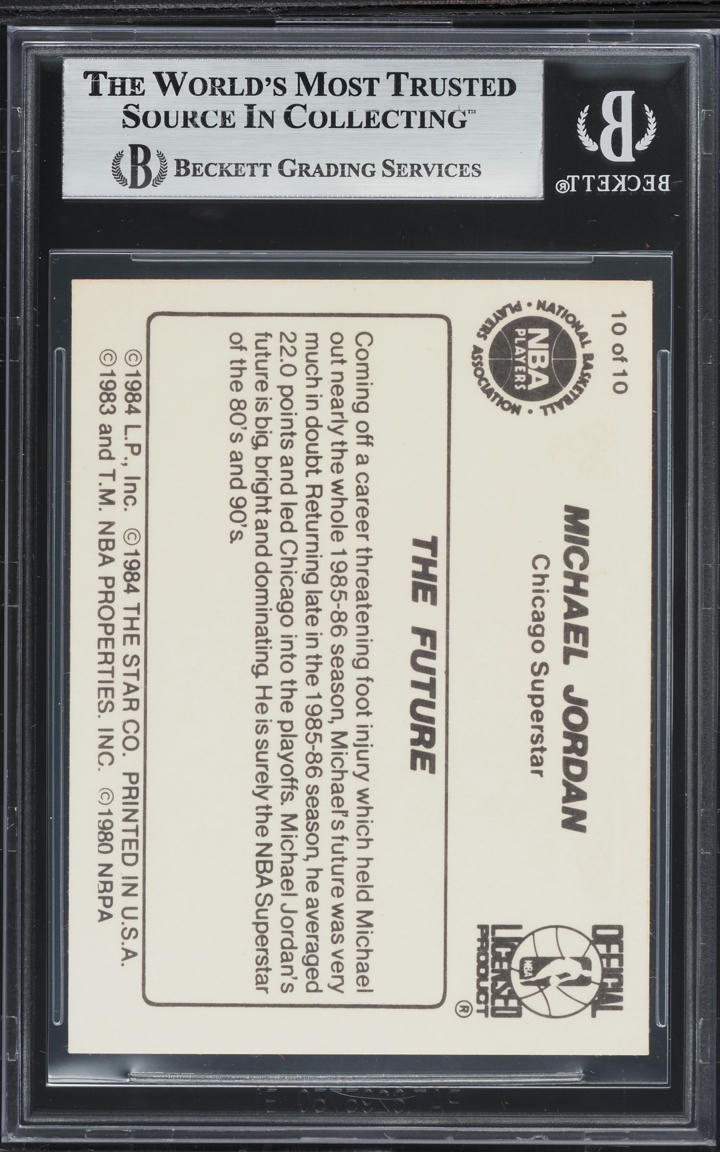 1986 Star The Future Michael Jordan ROOKIE #10 BGS 7 NRMT