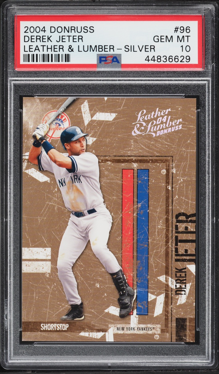 2004 Donruss Leather & Lumber Silver Derek Jeter /100 #96 PSA 10 GEM MINT