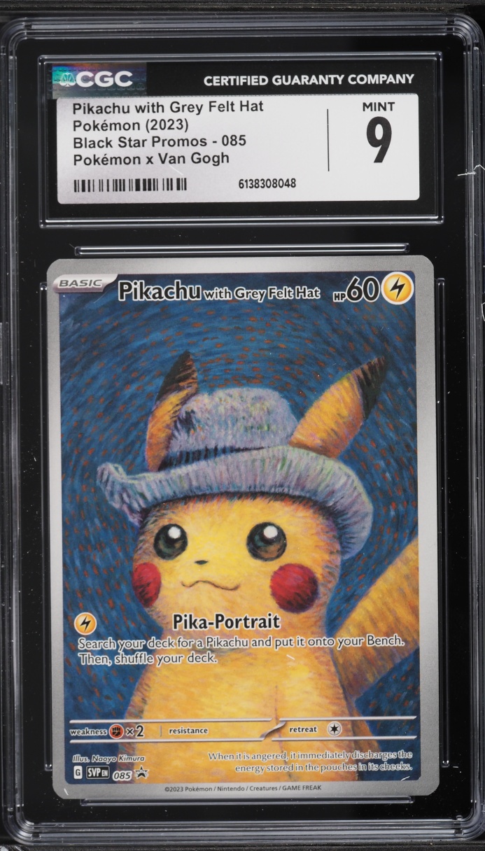 2023 Pokemon Scarlet & Violet Promo Van Gogh Full Art Pikachu With Grey Felt Hat #85 CGC 9 MINT