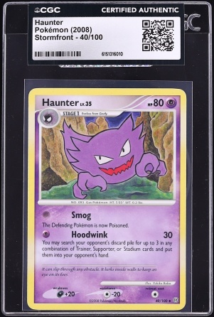2008 Pokemon Stormfront Haunter #40 CGC AUTH