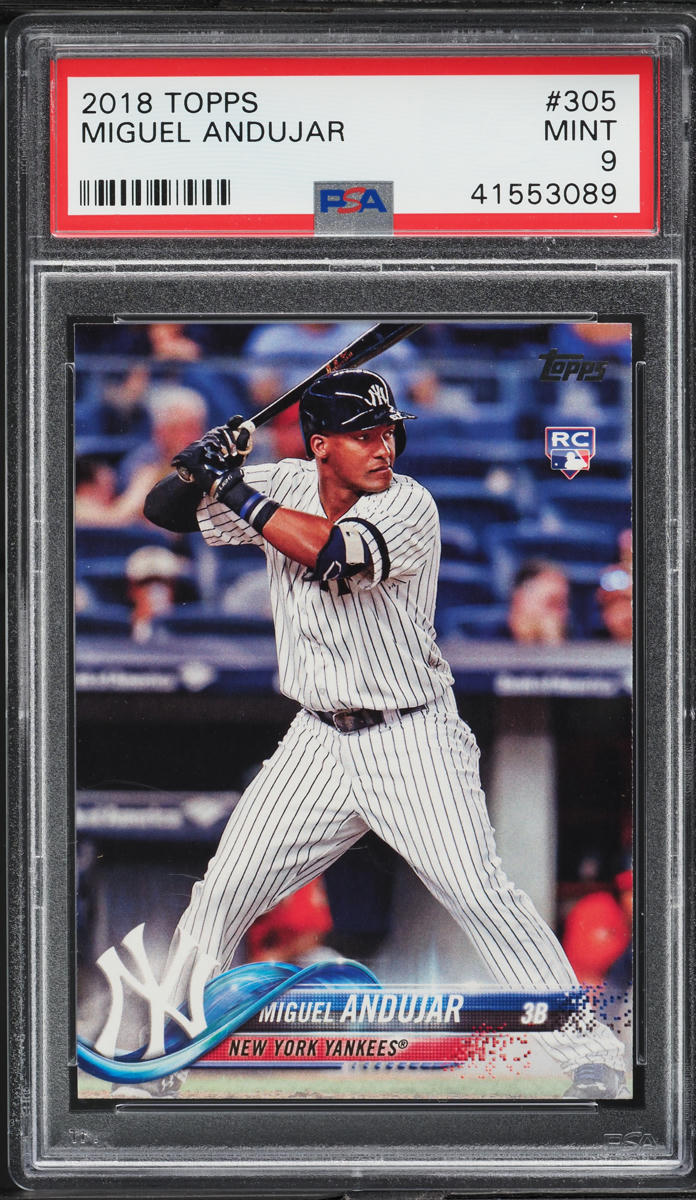 2018 Topps Miguel Andujar ROOKIE #305 PSA 9 MINT