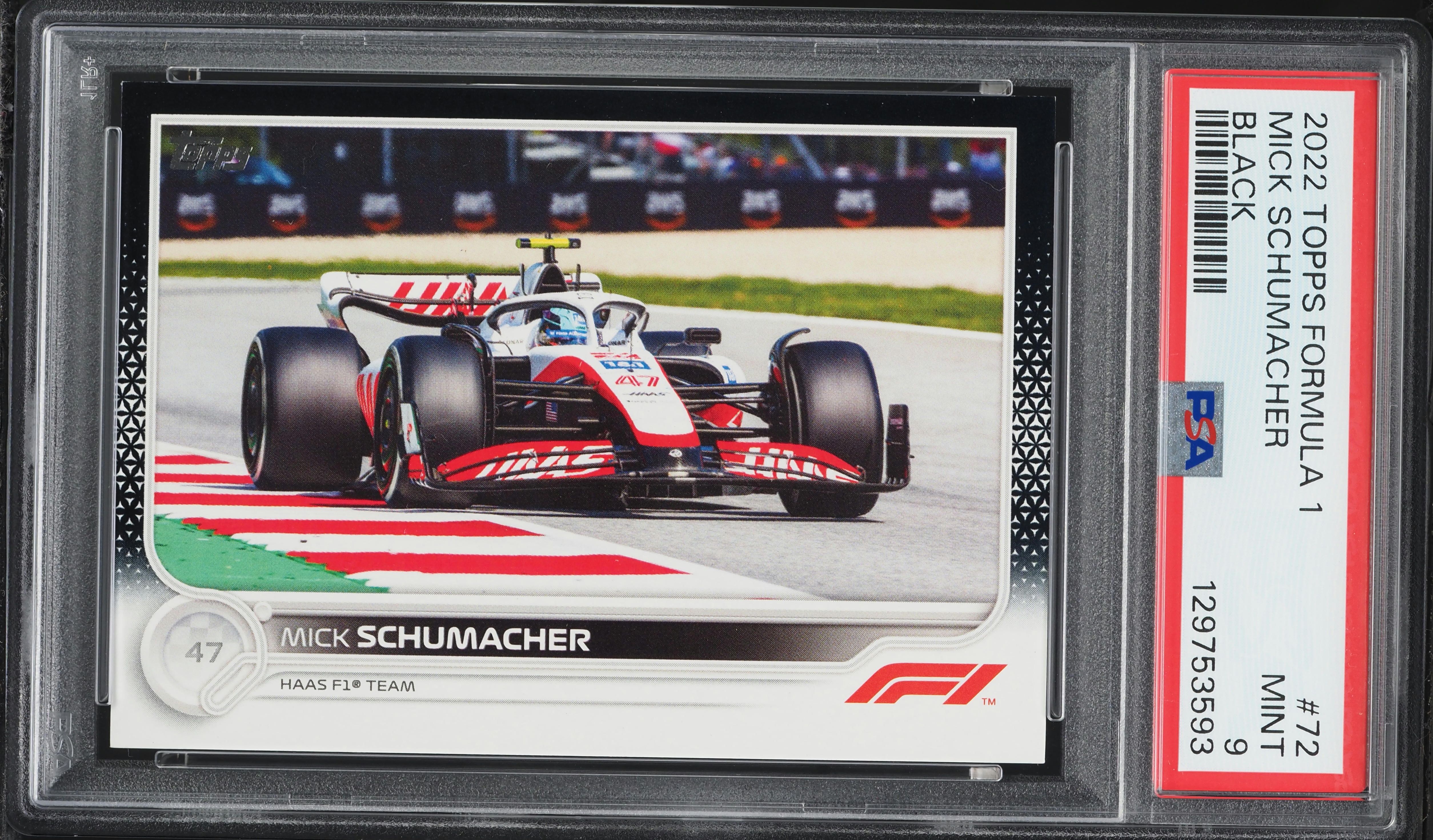 2022 Topps Formula 1 F1 Black Mick Schumacher /10 #72 PSA 9 MINT
