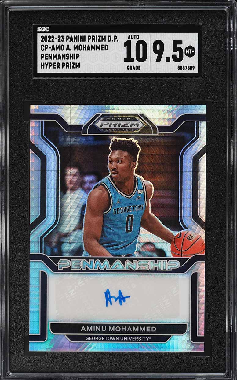 2022 Panini Prizm Draft Penmanship Hyper Aminu Mohammed ROOKIE AUTO SGC 9.5 - Main Image