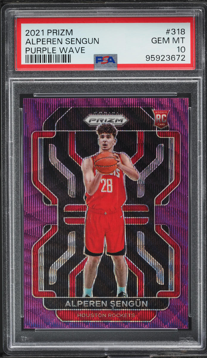 2021 Panini Prizm Purple Wave Alperen Sengun ROOKIE #318 PSA 10 GEM MINT