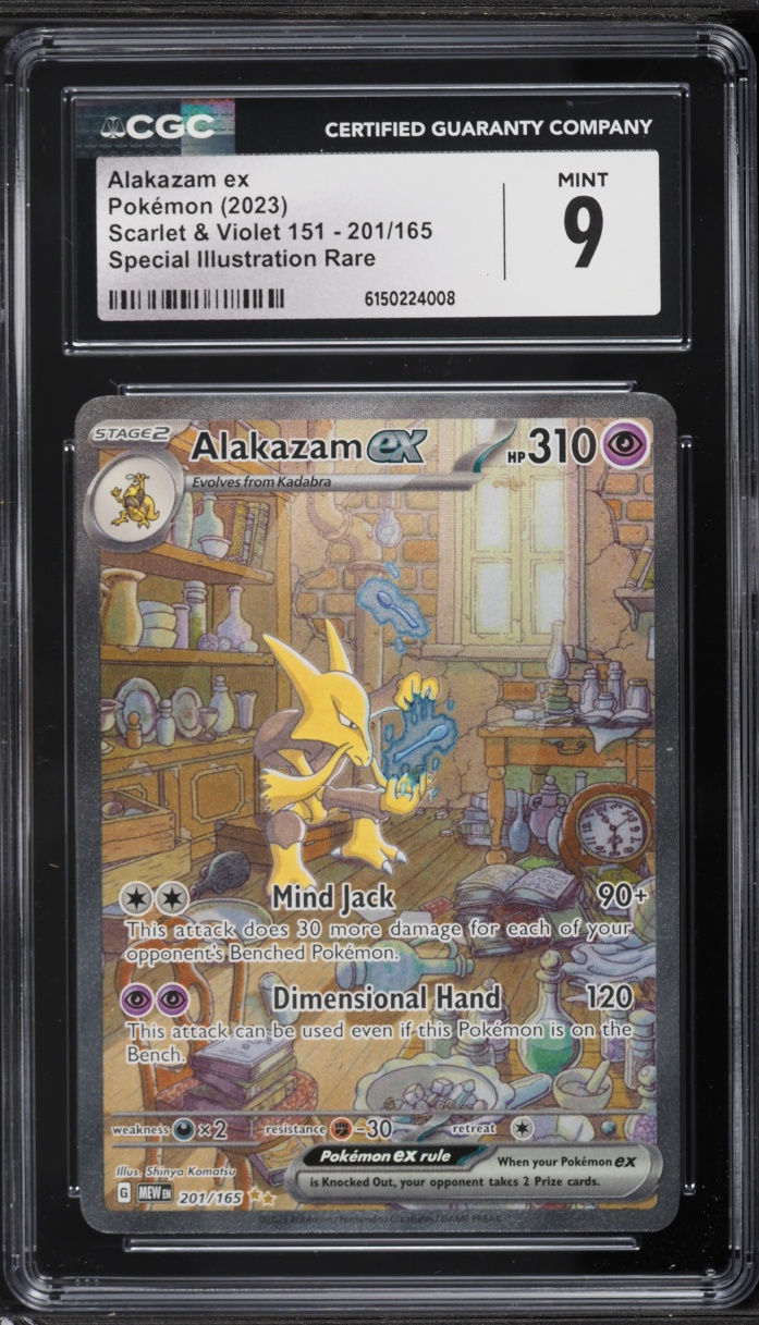 2023 Pokemon Scarlet & Violet 151 SIR Alakazam EX #201 CGC 9 MINT