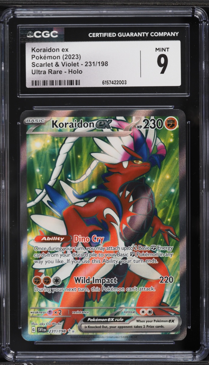 2023 Pokemon Scarlet & Violet Full Art Koraidon EX #231 CGC 9 MINT