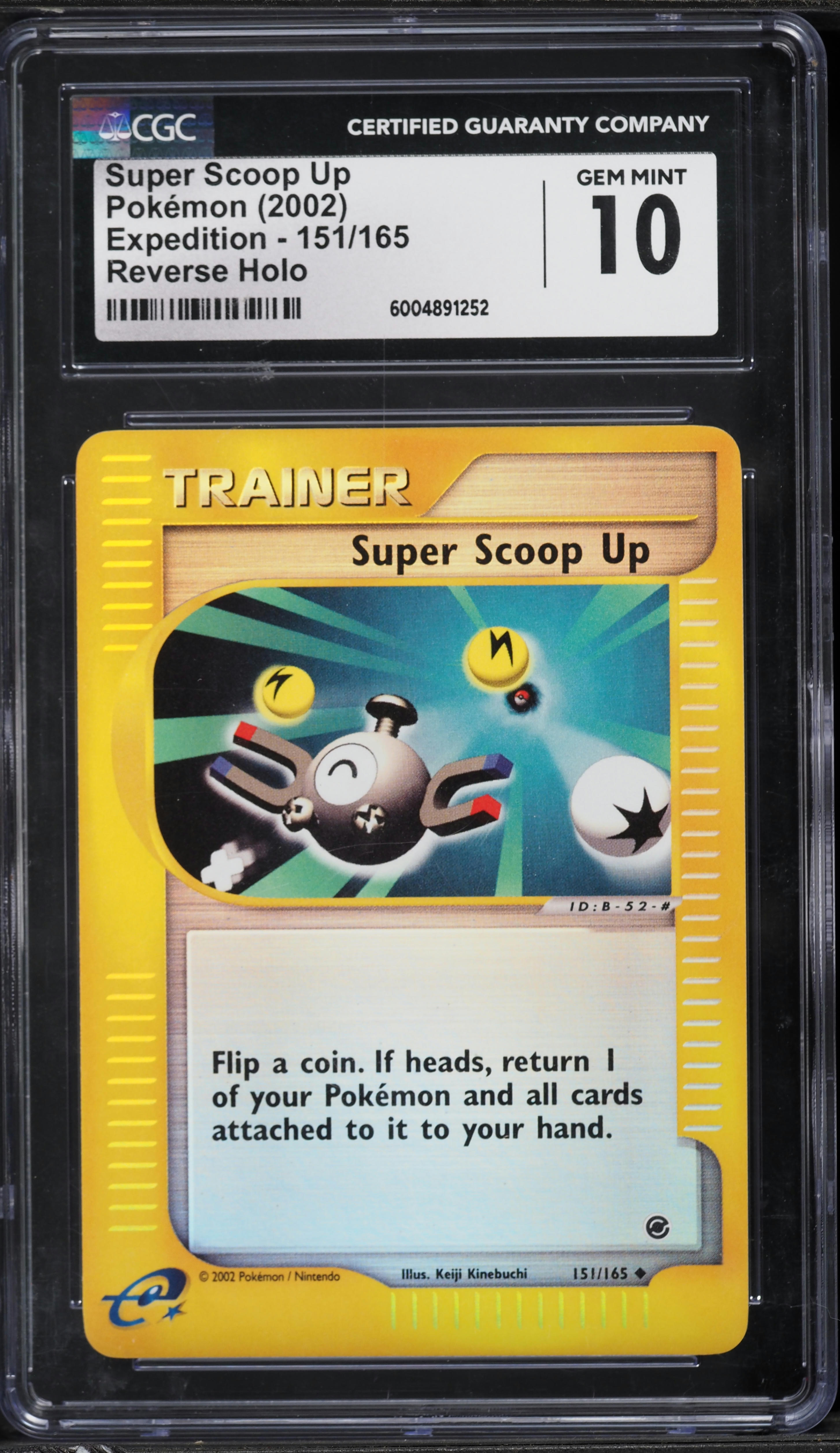 2002 Pokemon Expedition Reverse Holo Super Scoop Up #151 CGC 10 GEM MINT