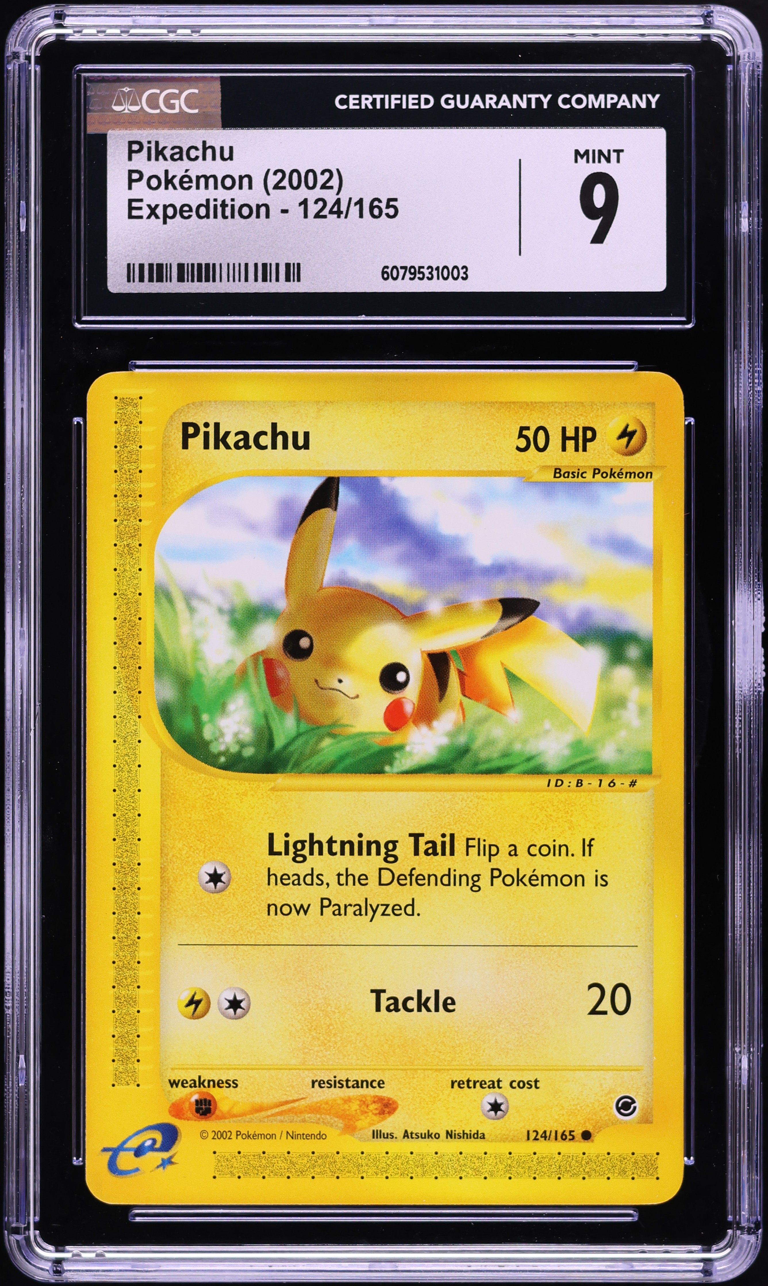 2002 Pokemon Expedition Pikachu #124 CGC 9 MINT