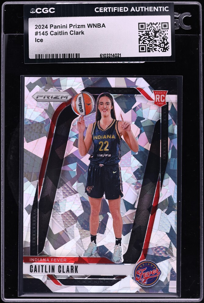 2024 Panini Prizm WNBA Ice Caitlin Clark ROOKIE #145 CGC AUTH