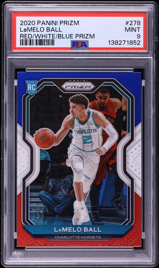 2020 Panini Prizm Red White Blue LaMelo Ball ROOKIE #278 PSA 9 MINT