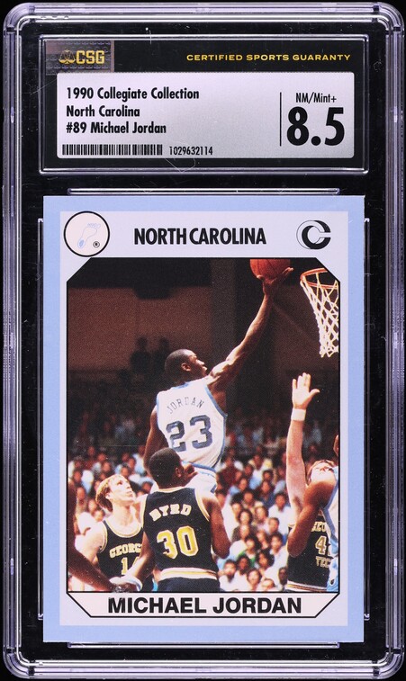 1990 Collegiate Collection North Carolina Michael Jordan #89 CSG 8.5 NM-MT+