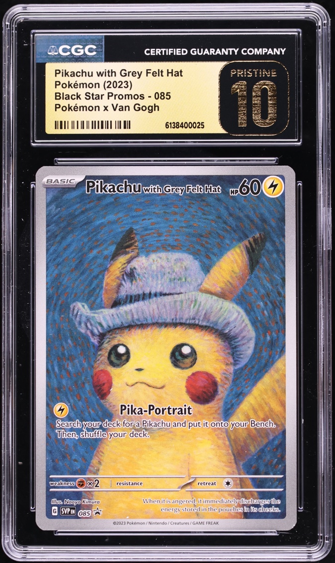 2023 Pokemon SV Promo Van Gogh Full Art Pikachu With Grey Felt Hat #85 CGC 10 PRISTINE
