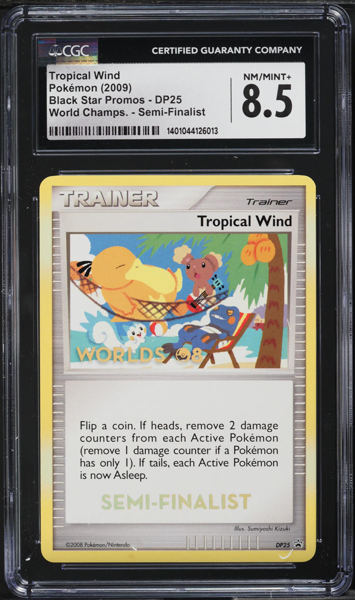 2009 Pokemon DP Promo World Championships Semi-Finalist Tropical Wind CGC 8.5