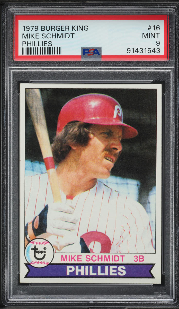 1979 Topps Burger King Phillies Mike Schmidt #16 PSA 9 MINT