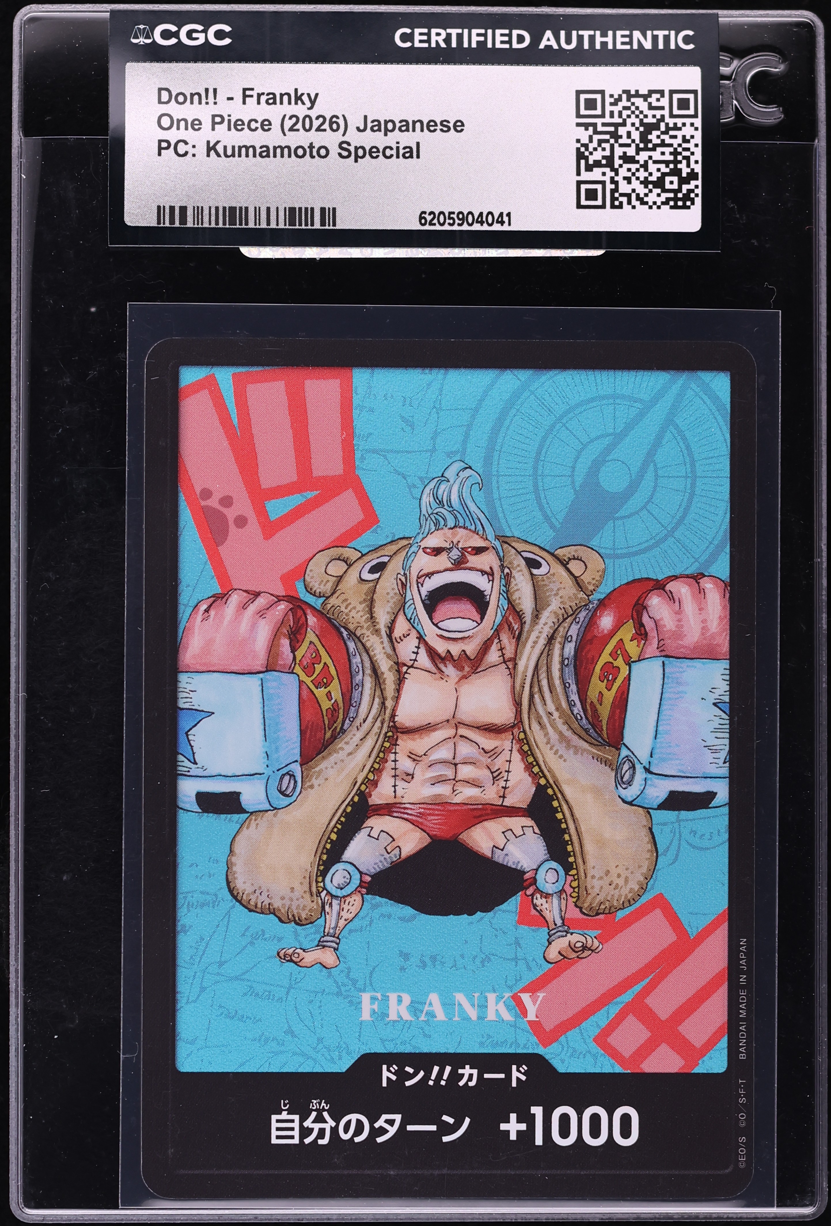 2026 One Piece Japanese Premium Collection Kumamoto Special Don!! Franky CGC AUTH