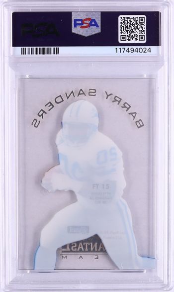 1995 Playoff Prime Fantasy Team Barry Sanders #FT15 PSA 10 GEM MINT - Photo 2