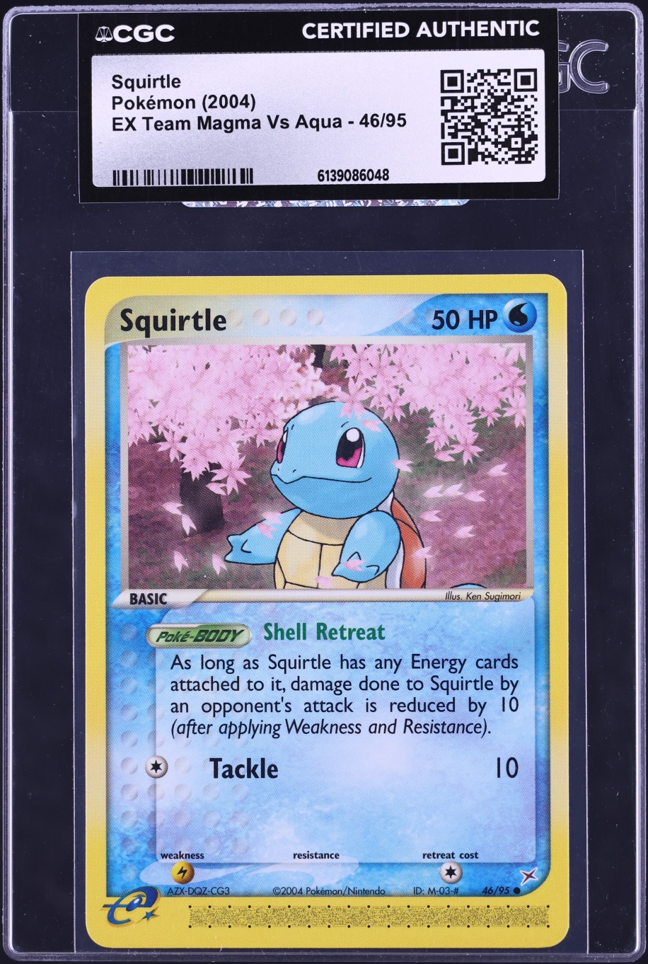 2004 Pokemon EX Team Magma Vs Aqua Squirtle #46 CGC AUTH