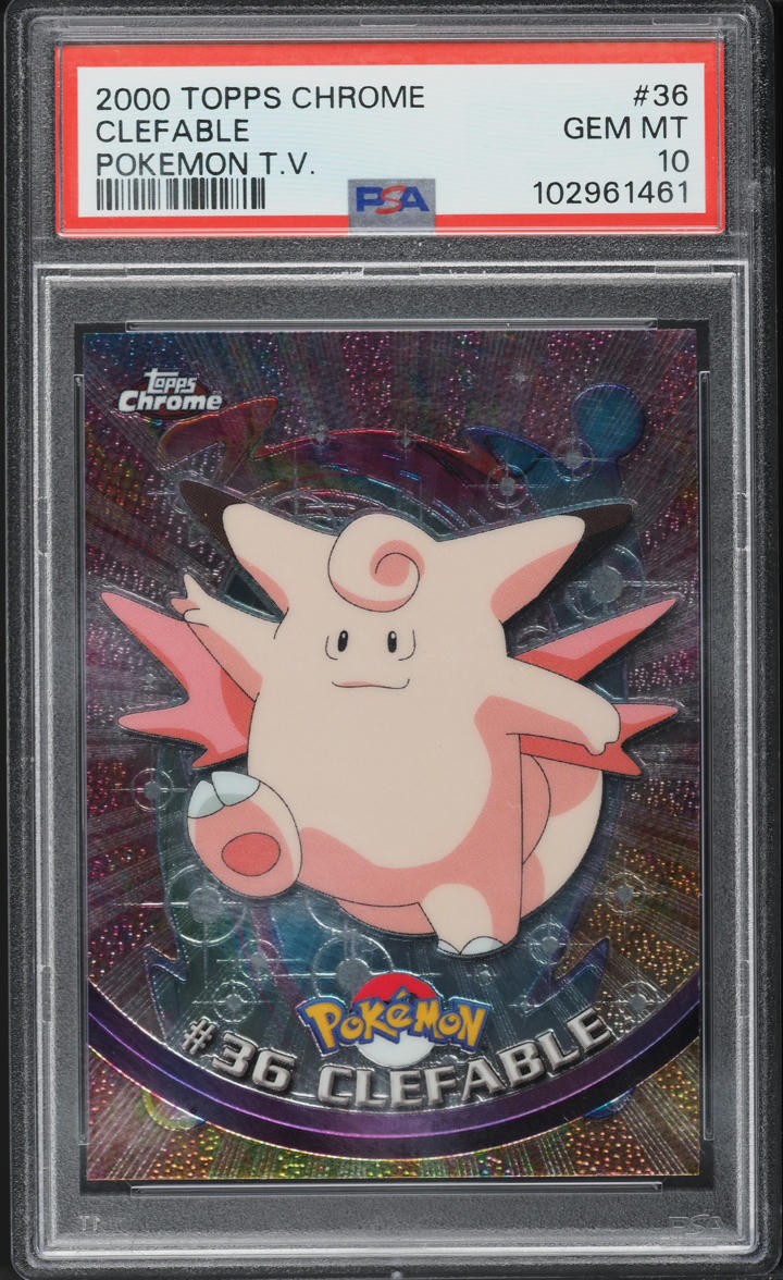 2000 Topps Chrome Pokemon Series 1 Clefable #36 PSA 10 GEM MINT