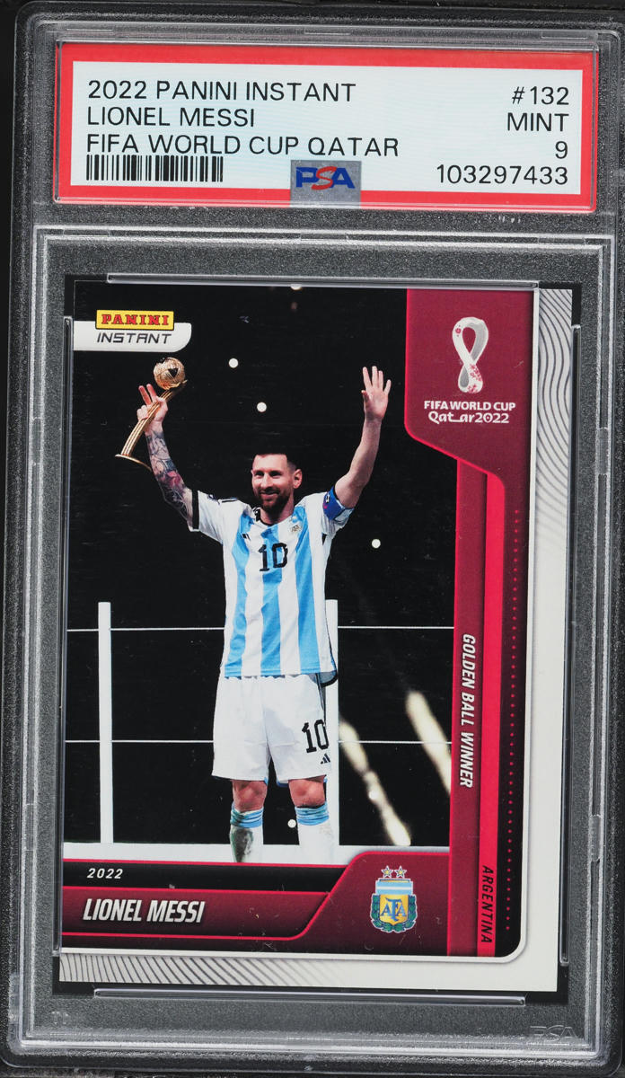 2022 Panini Instant FIFA World Cup Qatar Lionel Messi /6262 #132 PSA 9 MINT