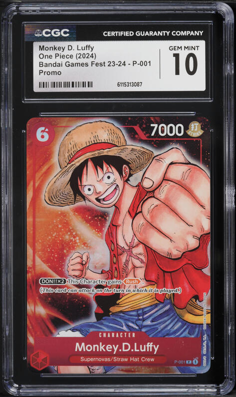 2024 One Piece Japanese Promo X Mos Burger Monkey D. Luffy #P-080