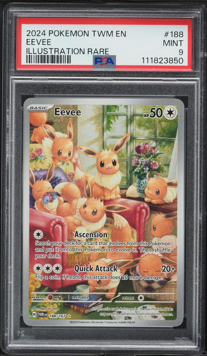 2024 Pokemon Scarlet & Violet Twilight Masquerade IR Eevee #188 PSA 9 MINT