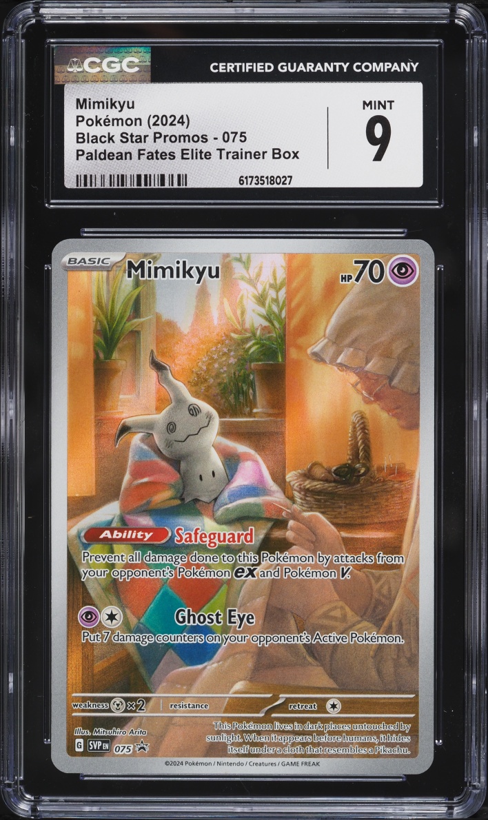 2024 Pokemon Scarlet & Violet Promo Paldean Fates ETB Mimikyu #75 CGC 9 MINT