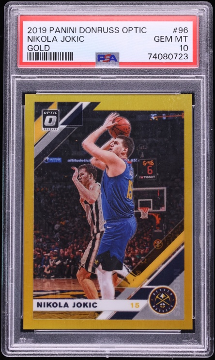 2019 Donruss Optic Gold Nikola Jokic /10 #96 PSA 10 GEM MINT - Photo 1
