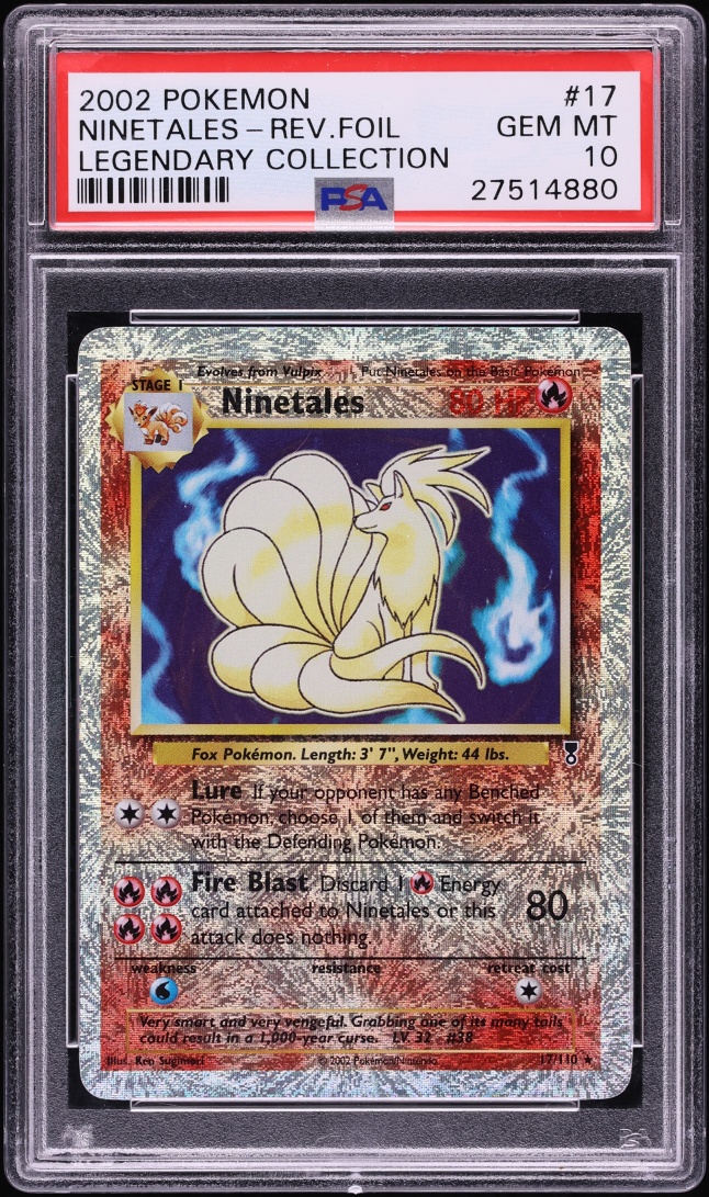 2002 Pokemon Legendary Collection Reverse Holo Ninetales #17 PSA 10 GEM MINT