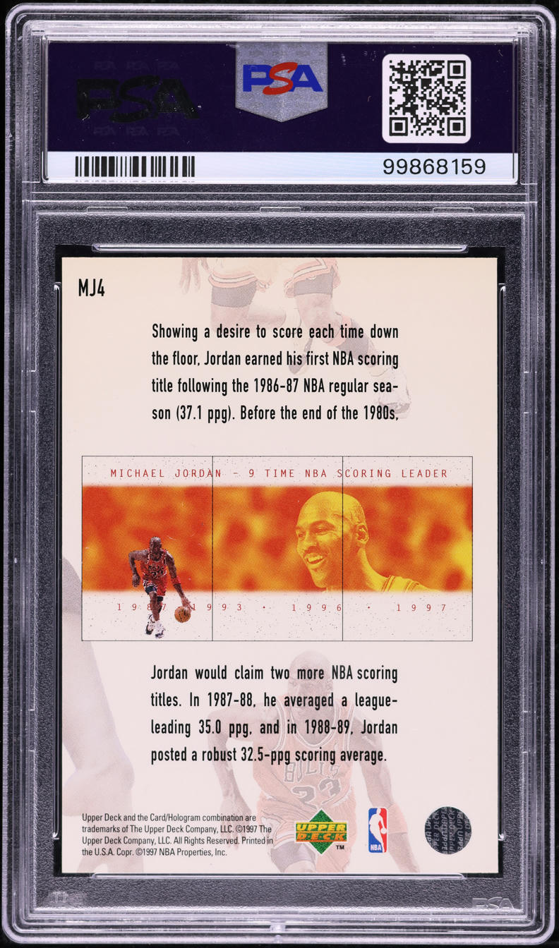 1997 Collector's Choice Japanese Commemorative Michael Jordan #MJ4 PSA 10 GEM