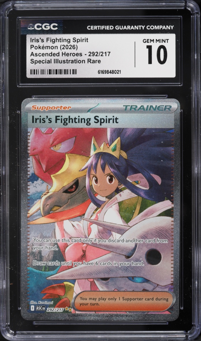 2026 Pokemon Mega Evolution Ascended Heroes SIR Iris's Fighting Spirit #292 CGC 10 GEM MINT