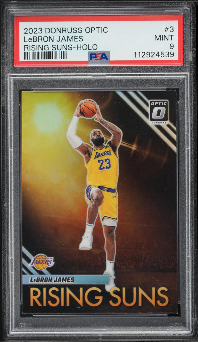 2023 Donruss Optic Rising Suns Holo LeBron James #3 PSA 9 MINT