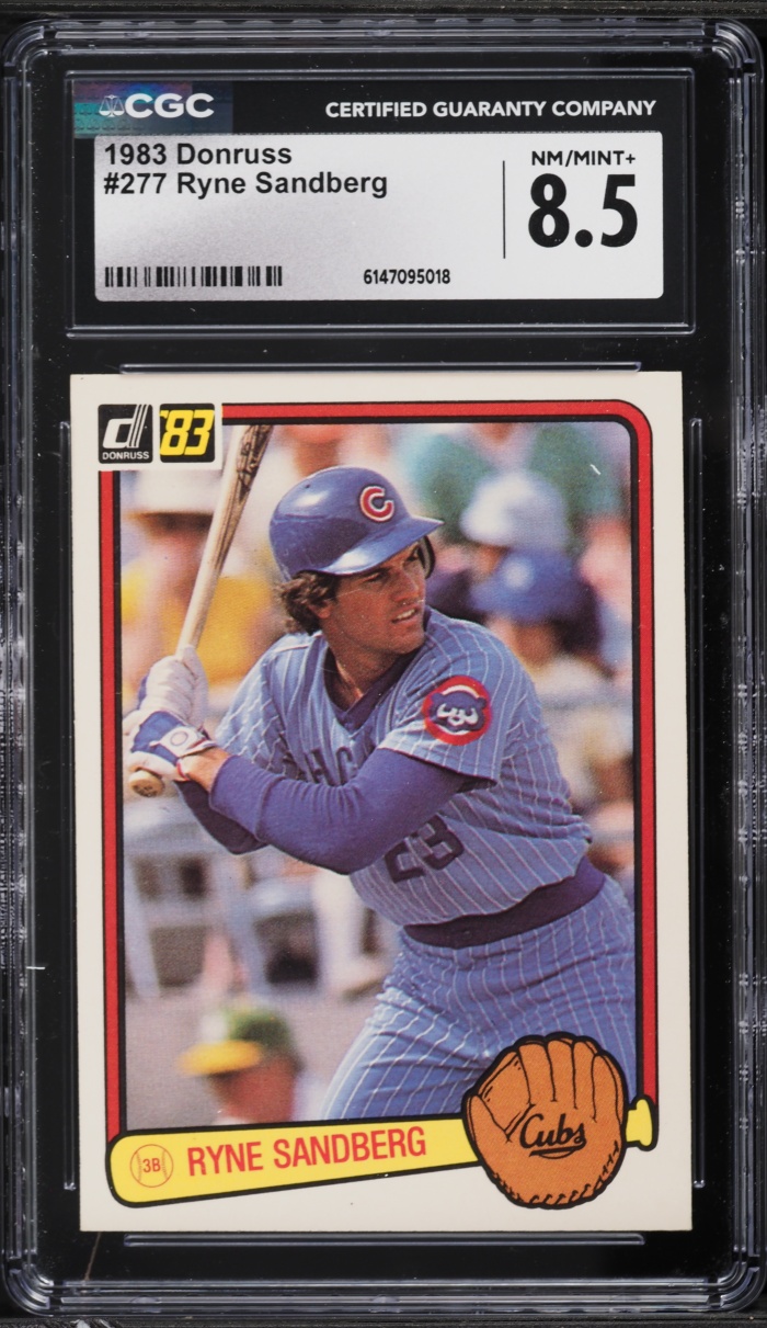1983 Donruss Ryne Sandberg ROOKIE #277 CGC 8.5 NM-MT+