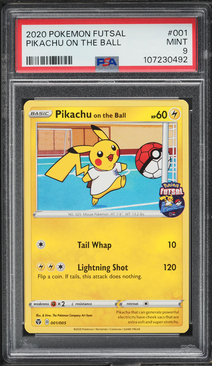 2020 Pokemon Sword & Shield Futsal Pikachu On The Ball #1 PSA 9 MINT
