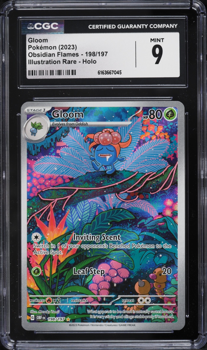 2023 Pokemon Scarlet & Violet Obsidian Flames IR Gloom #198 CGC 9 MINT