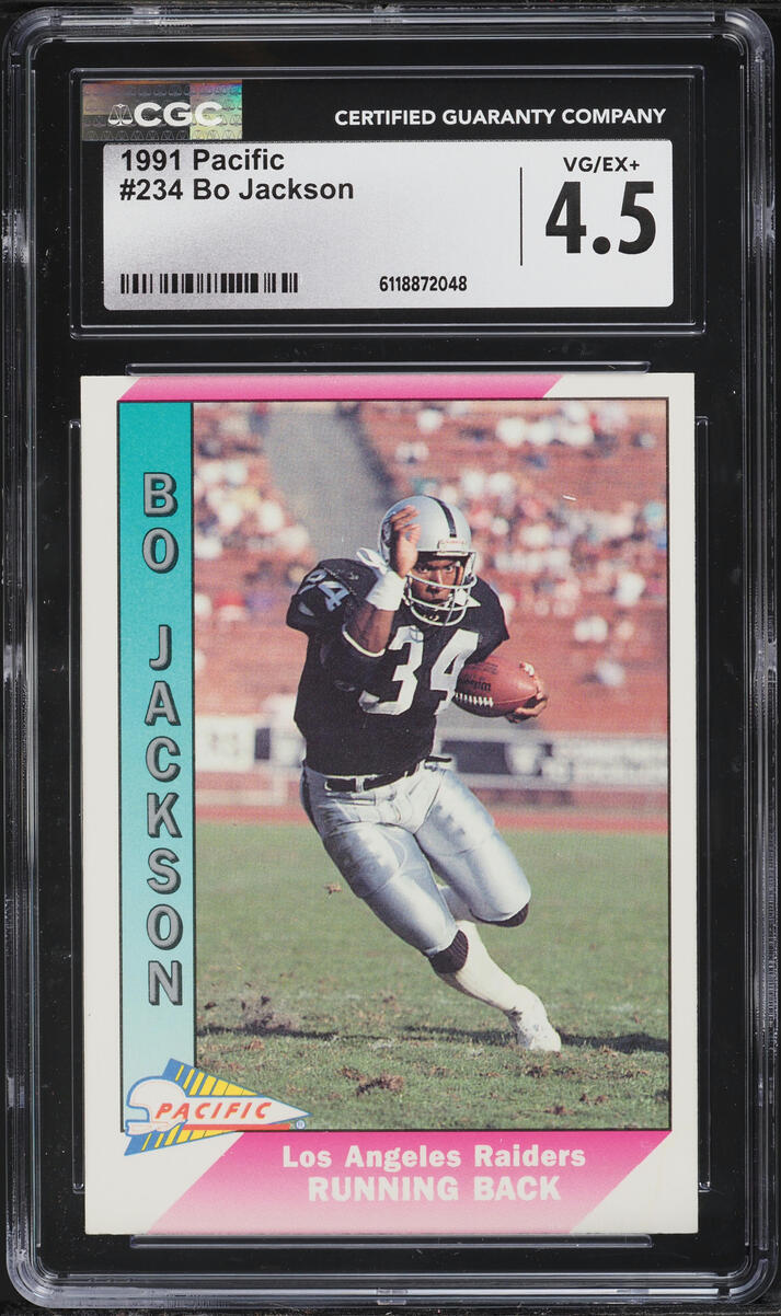 1991 Pacific Football Bo Jackson #234 CGC 4.5 VGEX+