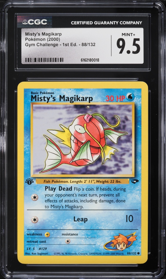2000 Pokemon Gym Challenge 1st Edition Misty's Magikarp #88 CGC 9.5 MINT+