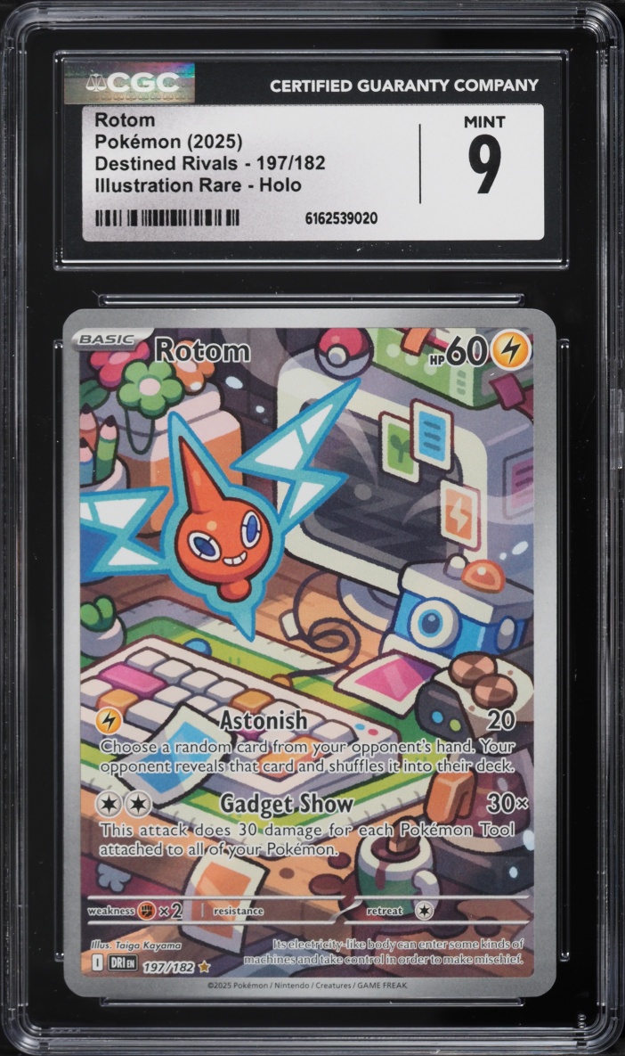 2025 Pokemon Scarlet & Violet Destined Rivals IR Rotom #197 CGC 9 MINT