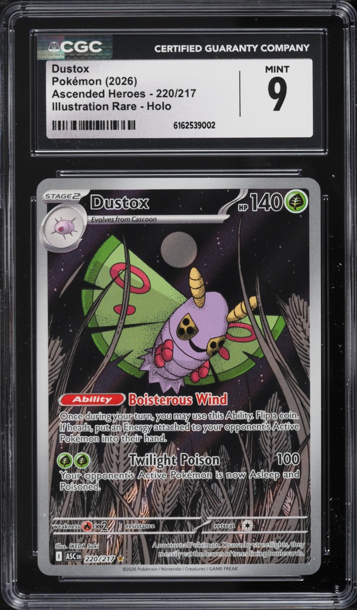 2026 Pokemon Mega Evolution Ascended Heroes IR Dustox #220 CGC 9 MINT