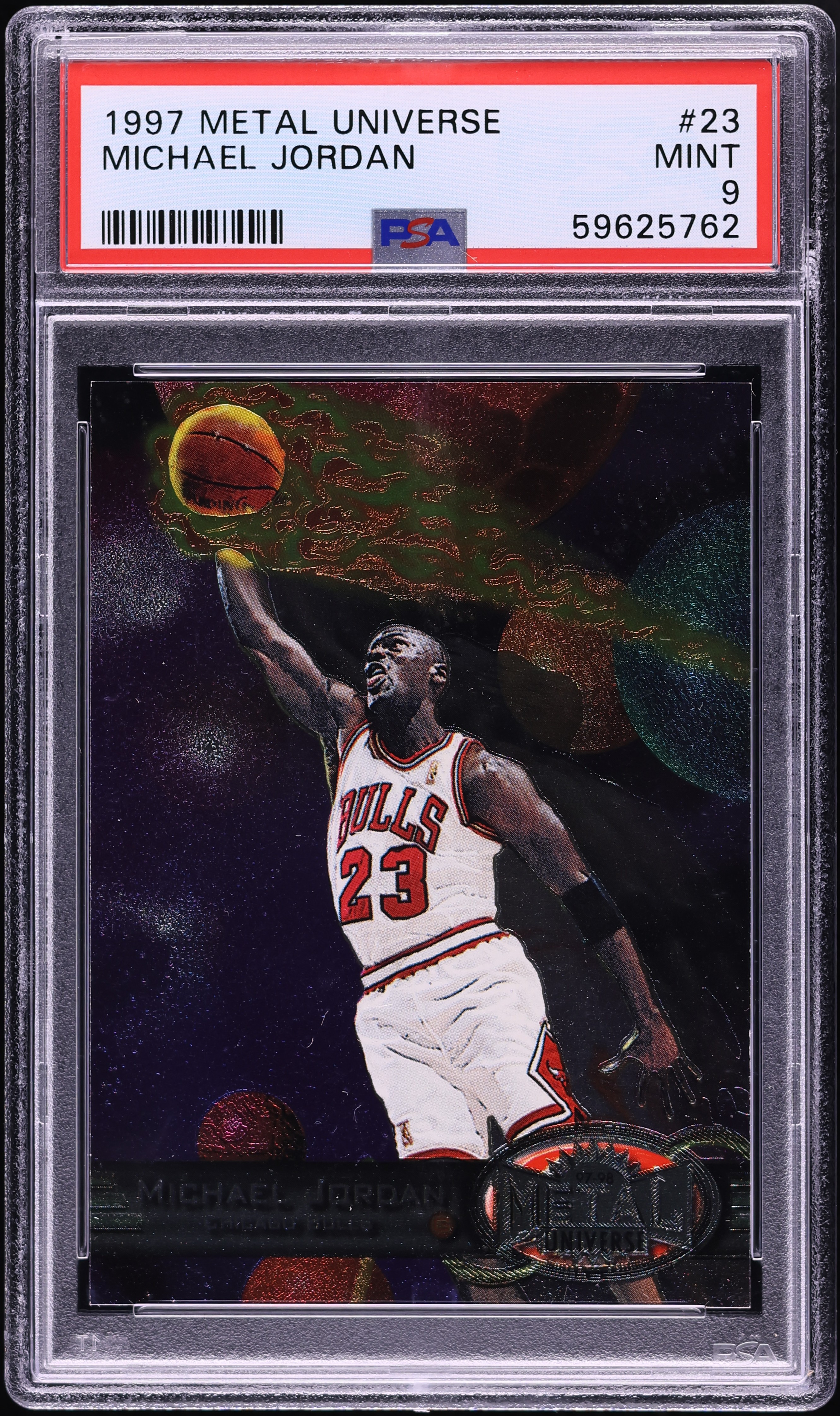 1997 Metal Universe Michael Jordan #23 PSA 9 MINT on