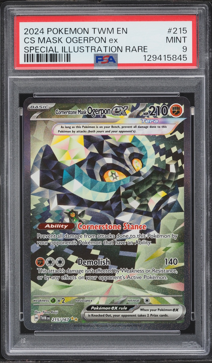 2024 Pokemon SV Twilight Masquerade SIR Cornerstone Mask Ogerpon EX #215 PSA 9 MINT