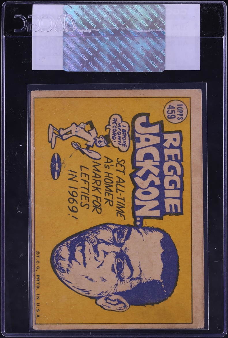 1970 Topps Reggie Jackson ALL-STAR #459 CGC AUTH