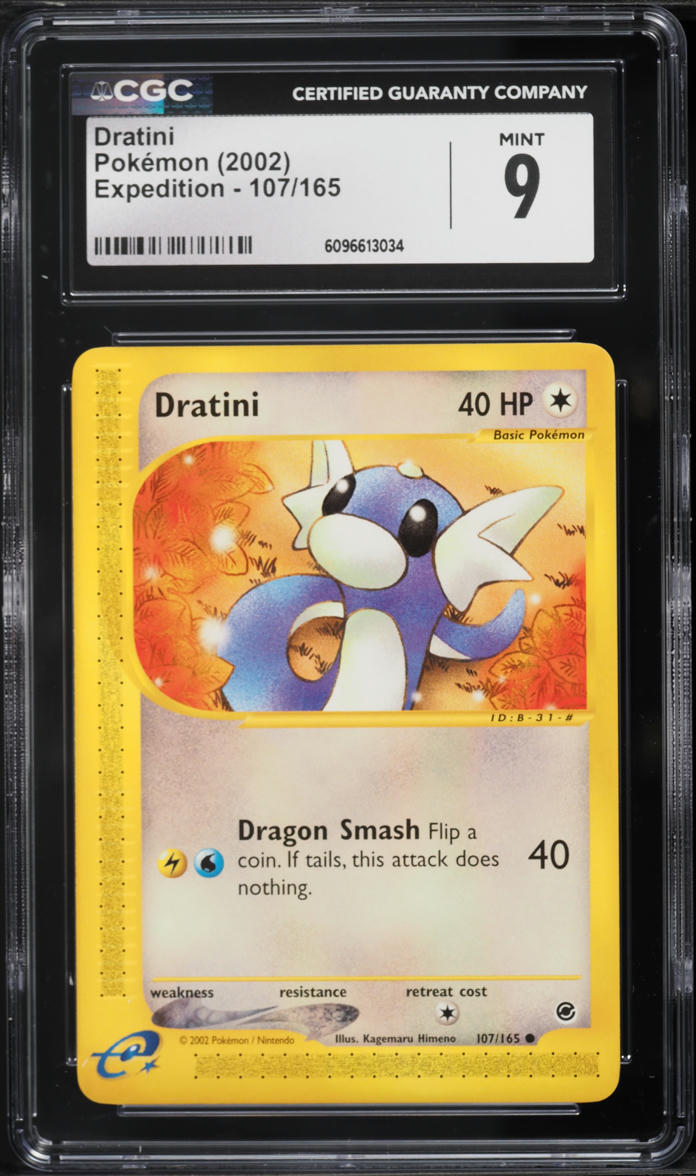 2002 Pokemon Expedition Dratini #107 CGC 9 MINT