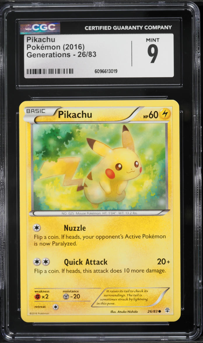 2016 Pokemon XY Generations Pikachu #26 CGC 9 MINT