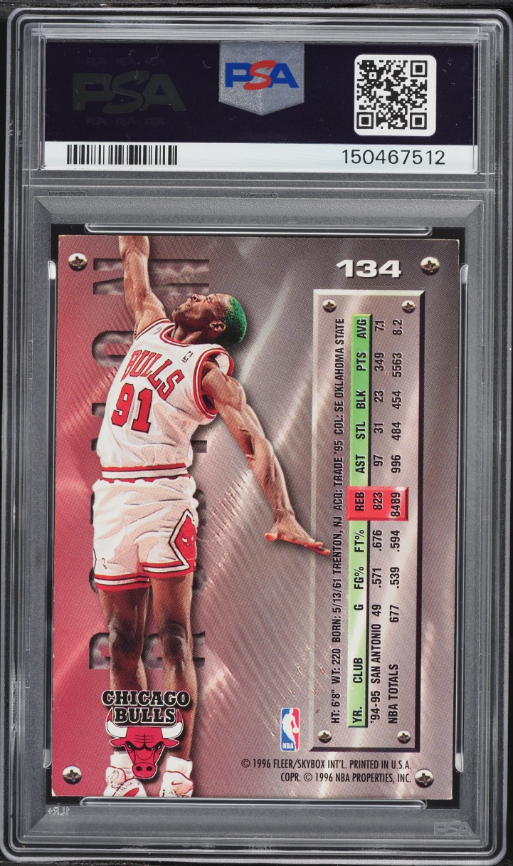 1995 Metal Basketball Dennis Rodman #134 PSA 4 VGEX