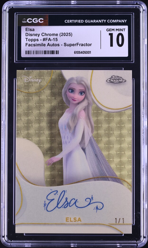 2024 Topps Chrome Disney Superfractor Snow White 1/1 #6 PSA 9 MINT