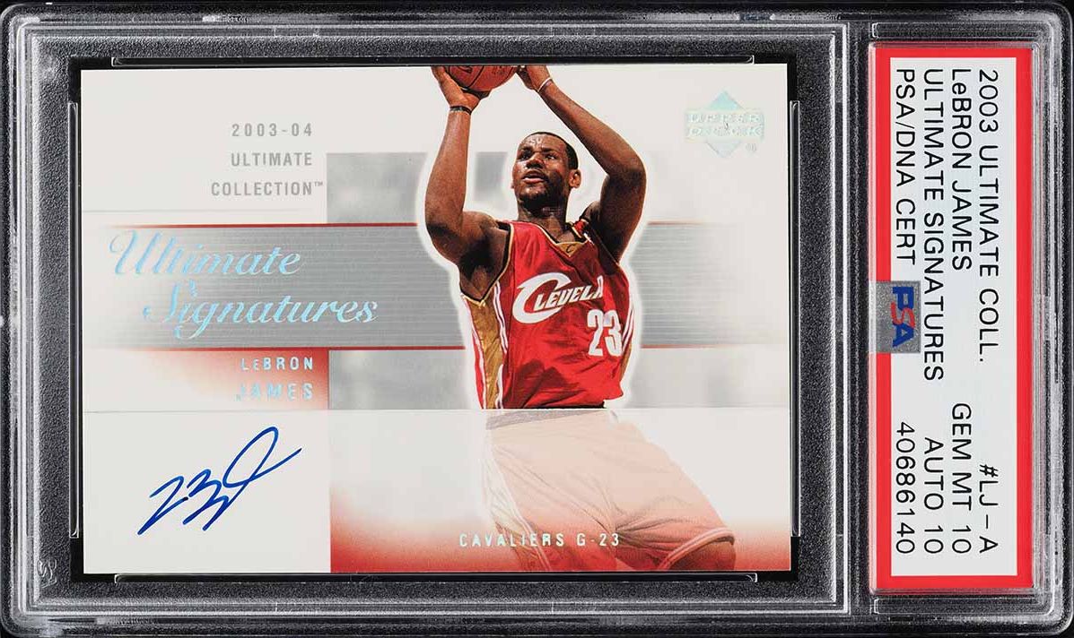 2003 Ultimate Collection Signatures LeBron James ROOKIE AUTO DNA 10 #LJ ...