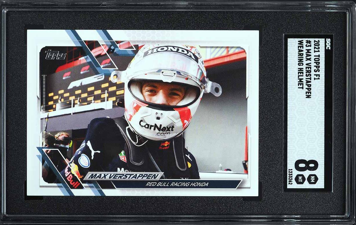 2021 Topps Formula 1 F1 Variation Max Verstappen SP #3 SGC 8 NM-MT